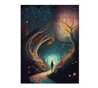 Puzzle pour Adultes 1000pcs(52x38cm) Magical Forest Pathway Jeu De Réflexion Casse-tête Difficile, Cadeau De Noël Ou d'anniversaire 1000pcs(52x38cm)