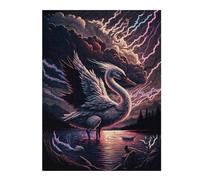 Puzzle pour Adultes 1000pcs(52x38cm) Pièces Puzzle Enchanted Swan Lightning Storm Puzzles pour Adultes, Jouets Anti-Stress, Décoration Murale, Cadeaux pour Les Amis Et La Famille 1000pcs(52x38cm)