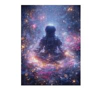 Puzzle pour Adultes 1000pcs(52x38cm) Space Meditation Astronaut in Cosmic Serenity Puzzles pour Adolescents Jeu Manuel Assemblage De Motifs Cadeaux Uniques pour Anniversaire Et Noël 1000pcs(52x38cm)