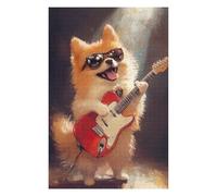 Puzzle pour Adultes 1000pcs(75x50cm) Pomeranian Playing Guitar-2 Puzzles pour Adolescents Jeu Manuel Assemblage De Motifs Cadeaux Uniques pour Anniversaire Et Noël 1000pcs(75x50cm)
