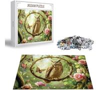Puzzle pour Adultes 1500 Pièces, Attrape-rêves Puzzle Adulte 1500 Pièces lettres à l'arrière, pas de poussière, Jeu éducatif défi Joue Art Puzzles Classiques Hibou, pour Personnes âgées 87x57cm H-8770