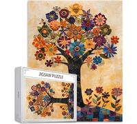 Puzzle pour Adultes 1500 Pièces, Couleur Puzzle Adulte 1500 Pièces lettres à l'arrière, pas de poussière, Jeu éducatif défi Joue Puzzles Classiques Arbre de la vie, pour Personnes âgées 87x57cm H-6151