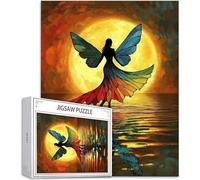 Puzzle pour Adultes 1500 Pièces, Lune Puzzle Adulte 1500 Pièces lettres à l'arrière, pas de poussière, Jeu éducatif défi Joue Art Puzzles Classiques Fée, Noël Cadeau pour Personnes âgées 87x57cm H-247