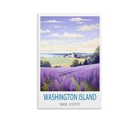 Puzzle pour Adultes 200 pièces Île de Washington, comté de Door - Jeu éducatif Amusant à Faire soi-même pour Parents et Enfants - Puzzle Coucher de Soleil pour Maman, épouse ou Amie - 35 x 25 cm
