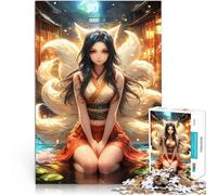 Puzzle pour Adultes 2000 pièces Anime Kyubi Fox Girl Jouets Jeux éducatifs Soulagement du Stress Super Cadeau 70x100cm