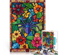 Puzzle pour Adultes 2000 pièces Araignée en vitrail Compétition de Vitesse Manuelle Renforcer l'amour Entre Les Couples 70x100cm