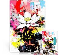Puzzle pour Adultes 2000 pièces Art Abstrait de la Fleur de Lotus Analyse et logique est idéal comme Cadeau pour Toute la Famille 70x100cm