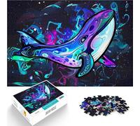 Puzzle pour Adultes 2000 pièces Baleine dans l'espace et Le Temps Difficile et défi Renforcer l'amour Entre Les Couples 70x100cm