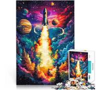 Puzzle pour Adultes 2000 pièces Lancement de fusée Abstraite Jouet éducatif d'apprentissage Super Cadeau 70x100cm