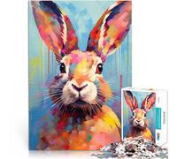 Puzzle pour Adultes 2000 pièces Lapin Lapin Abstrait Jeu Familial Anti-Stress Défi Difficile Bon Cadeau 70x100cm