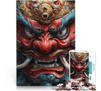Puzzle pour Adultes 2000 pièces Masque Oni Japonais Fabriqué en Carton pour Les 14 Ans et Plus Chaque pièce est Unique - Jeu Amusant et Stimulant pour Toute la Famille Idées Cadeaux。Taille：70x100cm
