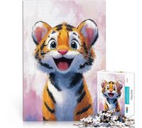 Puzzle pour Adultes 2000 pièces Mignon Petit Tigre Compétition de Vitesse Manuelle Chaque pièce est Unique - Jeu Familial Stimulant et Amusant 70x100cm