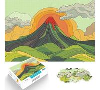 Puzzle pour Adultes 2000 pièces Paysage de Volcan au Coucher du Soleil Jeux Amusants Décoration d'intérieur et Cadeaux Uniques 70x100cm