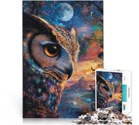 Puzzle pour Adultes 2000 pièces Peinture Couleur Hibou Défi Difficile pour soulager Le Stress Super Cadeau 70x100cm