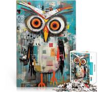 Puzzle pour Adultes 2000 pièces Portrait Abstrait de Hibou Jeux éducatifs Décoration d'intérieur Bon Cadeau 70x100cm