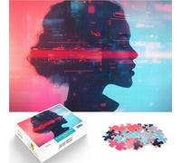 Puzzle pour Adultes 2000 pièces Portrait numérique défectueux Jeu Familial Anti-Stress Défi Difficile Cadeau Amusant 70x100cm