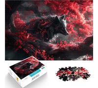 Puzzle pour Adultes 2000 pièces Renard Kitsune Noir dans Un Arbre Jeux éducatifs Jouets DIY Œuvre d'art 70x100cm