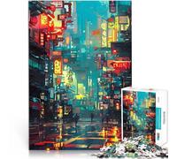 Puzzle pour Adultes 2000 pièces Rue des Nuits de Tokyo Jeu Familial Anti-Stress Défi Difficile Super Cadeau 70x100cm