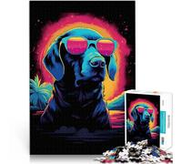 Puzzle pour Adultes 2000 pièces Teckel Style Vintage Entraînez Votre Cerveau et Vos Mains Collection d'artistes, Beaux-Arts 70x100cm