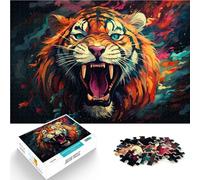 Puzzle pour Adultes 2000 pièces Tigre en colère Puzzle pour Jeu éducatif Défi Jouet 27,56 po x 39,37 po Interaction Parent-Enfant