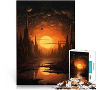 Puzzle pour Adultes 2000 pièces Œuvre d'art représentant la Ligne d'horizon de la Ville Casse-tête pour Bon Cadeau 70x100cm