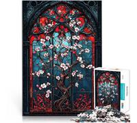 Puzzle pour Adultes 2000 pièces Vitrail Fleur de Cerisier Jouet éducatif intellectuel décompressant Œuvre d'art 70x100cm