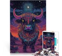 Puzzle pour Adultes 2000 pièces Yak Fantastique Entraînez Votre Cerveau et Vos Mains avec Affiche et Feuille de Questions correspondantes 70x100cm