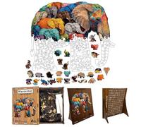 Puzzle pour adultes - 218 pièces éducatives - Puzzle en bois éléphant, pour la , les fêtes, la maison, le bureau, l'école, un anniversaire et Noël