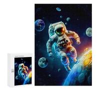 Puzzle pour Adultes 300 PCS Astronaut in Space -113 Puzzles pour Adolescents Jeu Manuel Décoration Intérieure Jeu Stimulant Cadeaux 300 PCS