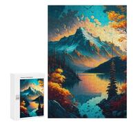 Puzzle pour Adultes 300 PCS Autumnal Lake Reflections Casse-tête pour Adolescents, Jeu De Réflexion, Course De Vitesse, Cadeaux d'anniversaire Et Originaux 300 PCS