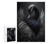 Puzzle pour Adultes 300 PCS © Black Swan Wings by Wes and Dotty Weber Puzzles pour Adolescents, Jouet, Décoration Murale, Motif À Assembler, Interaction Parent-Enfant 300 PCS