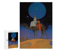 Puzzle pour Adultes 300 PCS Camel Journey Under The Moon Casse-tête pour Adolescents, Jeu De Réflexion, Course De Vitesse, Cadeaux d'anniversaire Et Originaux 300 PCS