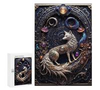 Puzzle pour Adultes 300 PCS Celestial Steampunk Fox Puzzles pour Adolescents Jeu Manuel Décoration Intérieure Jeu Stimulant Cadeaux 300 PCS