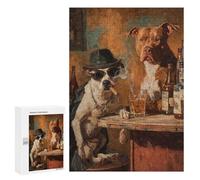 Puzzle pour Adultes 300 PCS Chill Dogs in Bar Scene -1 Puzzles pour Adolescents Découpe De Précision pour Anniversaire, Noël Jouet Jeu Intellectuel 300 PCS