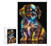 Puzzle pour Adultes 300 PCS Cute Cosmic Puppy Puzzles pour Adolescents Jeux De Société Difficile Difficile Est Idéal comme Cadeau 300 PCS