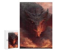 Puzzle pour Adultes 300 PCS Dragon's Fiery Roar -1 Puzzles pour Adolescents Découpe De Précision pour Anniversaire, Noël Jouet Jeu Intellectuel 300 PCS