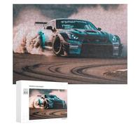 Puzzle pour Adultes 300 PCS Drift Car in Action Smoke and Speed Puzzles pour Adolescents, Jouet, Décoration Murale, Motif À Assembler, Interaction Parent-Enfant 300 PCS