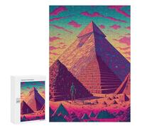 Puzzle pour Adultes 300 PCS Egyptian Pyramid Puzzles pour Adolescents Jeux Relaxants Cadeaux pour Femmes Cadeaux Uniques pour Anniversaire Et Noël 300 PCS