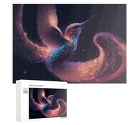 Puzzle pour Adultes 300 PCS Enchanted Hummingbird in Cosmic Light Puzzles pour Adolescents, Jouet, Décoration Murale, Motif À Assembler, Interaction Parent-Enfant 300 PCS