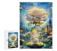 Puzzle pour Adultes 300 PCS Enchanted Rose Fantasy Scene Casse-tête pour Adolescents, Jeu De Réflexion, Course De Vitesse, Cadeaux d'anniversaire Et Originaux 300 PCS
