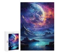 Puzzle pour Adultes 300 PCS Fantasy Galaxy Landscape -7 Puzzles pour Adolescents Découpe De Précision pour Anniversaire, Noël Jouet Jeu Intellectuel 300 PCS