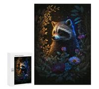Puzzle pour Adultes 300 PCS Fantasy Raccoon Magic Puzzle pour Adultes Jeux Relaxants pour S'amuser en Famille Jeu Stimulant Cadeaux 300 PCS