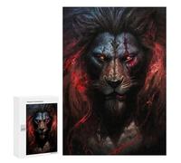 Puzzle pour Adultes 300 PCS Fiery Lion's Roar -1 Puzzles pour Adolescents Jeu Manuel Décoration Intérieure Jeu Stimulant Cadeaux 300 PCS