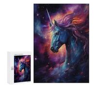 Puzzle pour Adultes 300 PCS Galactic Unicorn Art Print -1 Puzzles pour Adolescents Découpe De Précision pour Anniversaire, Noël Jouet Jeu Intellectuel 300 PCS