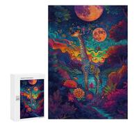 Puzzle pour Adultes 300 PCS Giraffe in Fantasy Forest Puzzles pour Adolescents Découpe De Précision pour Anniversaire, Noël Jouet Jeu Intellectuel 300 PCS