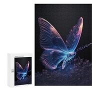 Puzzle pour Adultes 300 PCS Glowing Butterfly Artwork-13 Puzzle pour Adultes, Jeu Familial, Découpe De Précision, Cadeaux Uniques pour Anniversaires Et Noël 300 PCS