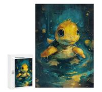 Puzzle pour Adultes 300 PCS Golden Turtle Art Print Puzzles pour Adolescents Découpe De Précision pour Anniversaire, Noël Jouet Jeu Intellectuel 300 PCS