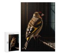 Puzzle pour Adultes 300 PCS Goldfinch Bird in Cage Puzzles pour Adolescents Jeux De Société Difficile Difficile Est Idéal comme Cadeau 300 PCS