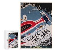 Puzzle pour Adultes 300 PCS Grand Prix Rouen Les Essarts 12 Juillet 1959 Puzzle Casse-tête Amusant Et Humoristique, Idéal comme Cadeau 300 PCS