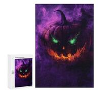 Puzzle pour Adultes 300 PCS Halloween Pumpkin Horror Artwork Puzzles pour Adultes Course De Vitesse Manuelle Activité Parent-Enfant, pour Toute La Famille 300 PCS